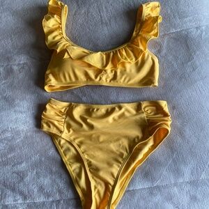 Yellow High Waisted Bikini